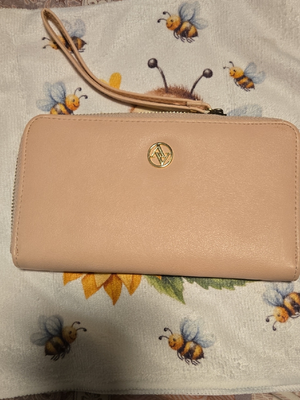 Women's Zip-Around Wristlet Wallet - Blush Pink
